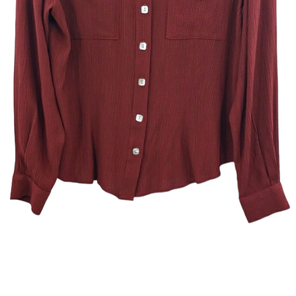 Women's Rust Button-Up Shirt - Picture 4 of 10